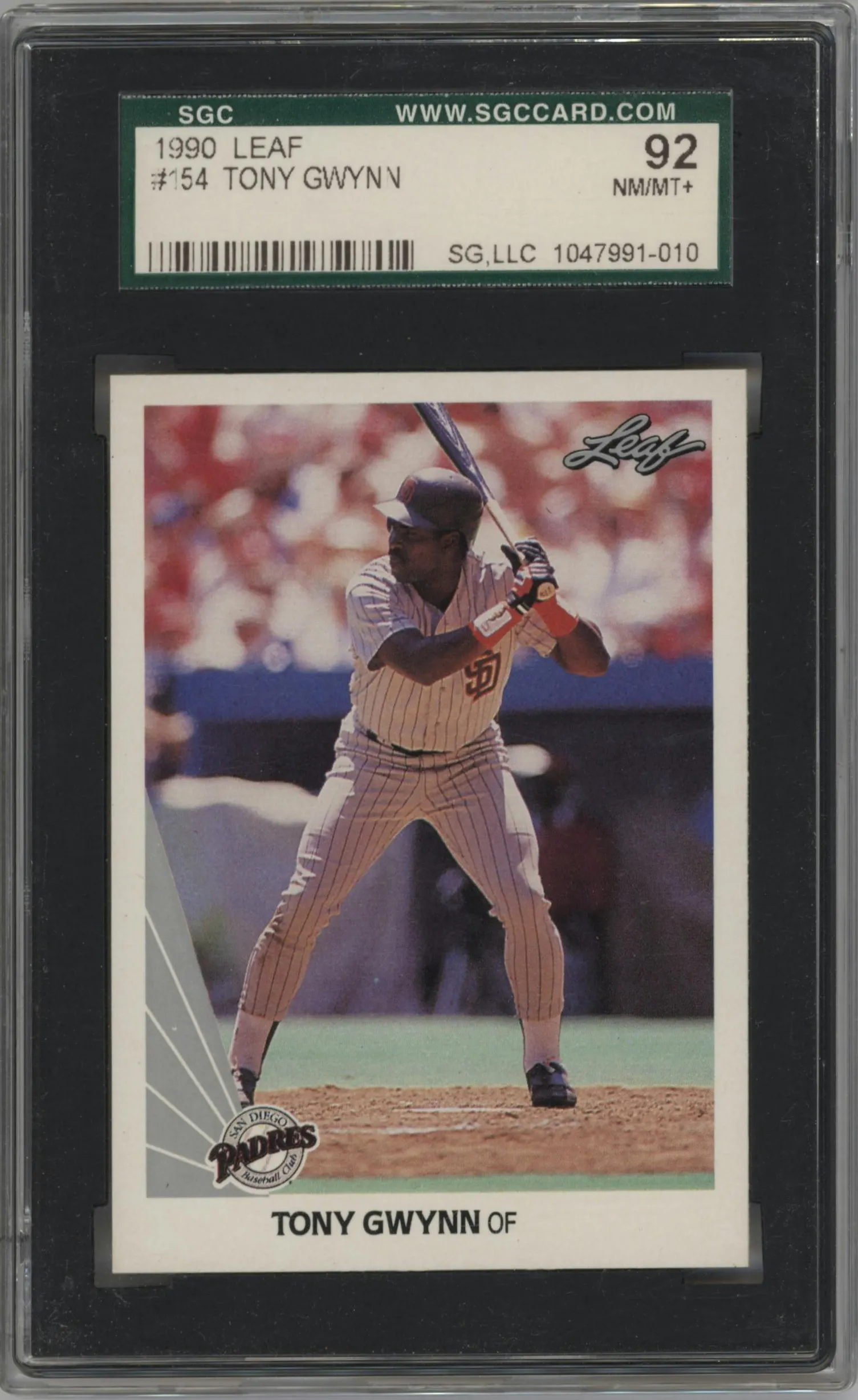 1990 Leaf Tony Gwynn #154 SGC 8.5