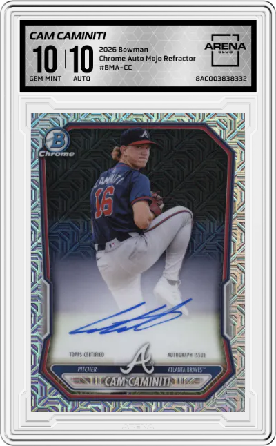 2026 Bowman Chrome Auto Cam Caminiti Mojo Refractor #BMA-CC ARENA CLUB 10