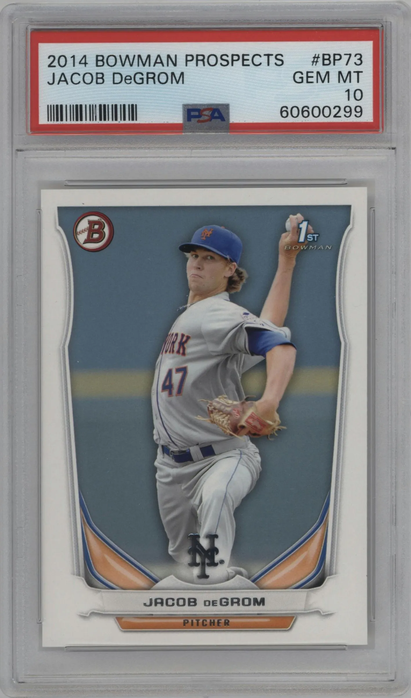2014 Bowman Prospect Jacob DeGrom #BP73 PSA 10