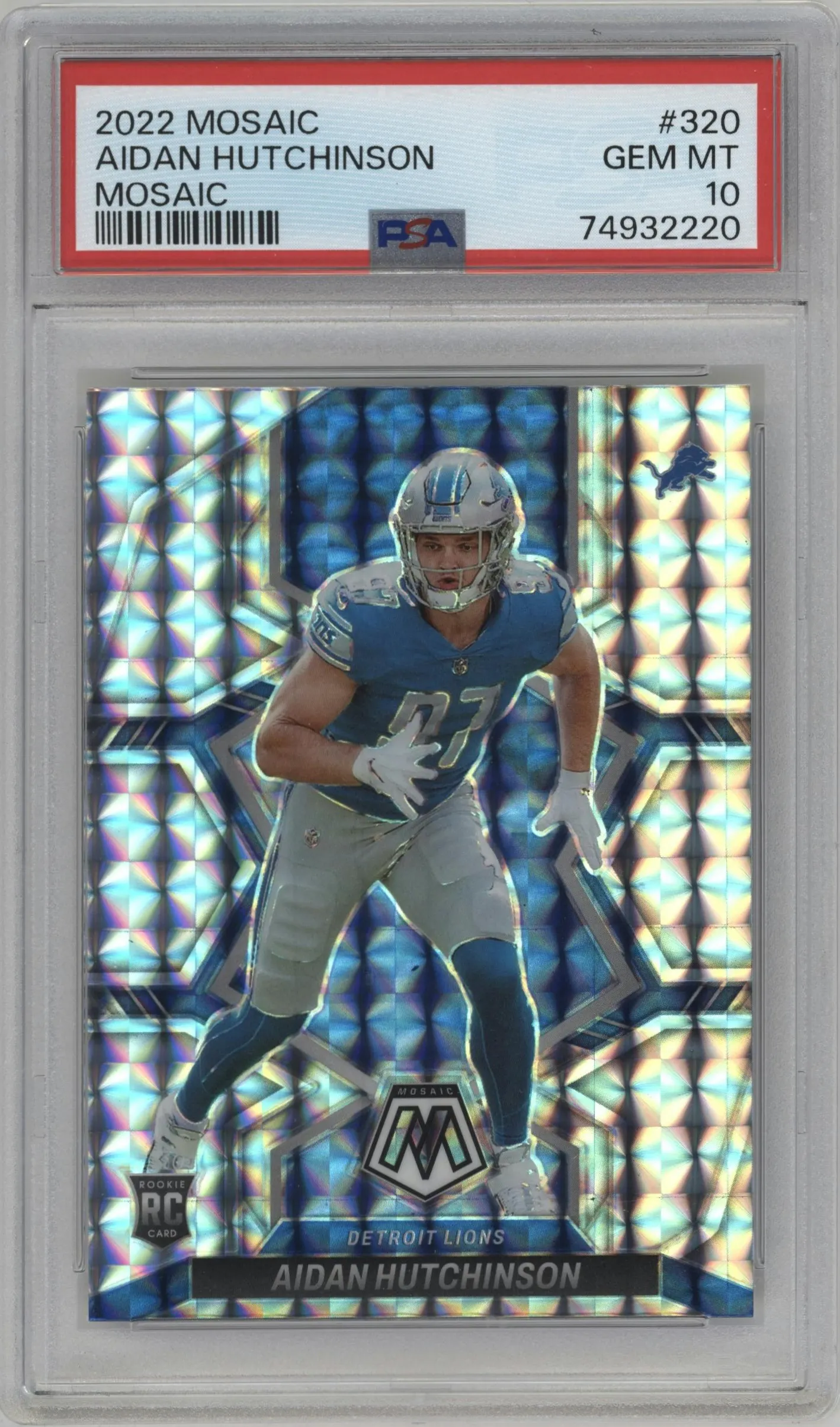 2022 Panini Mosaic Aidan Hutchinson Mosaic #320 PSA 10