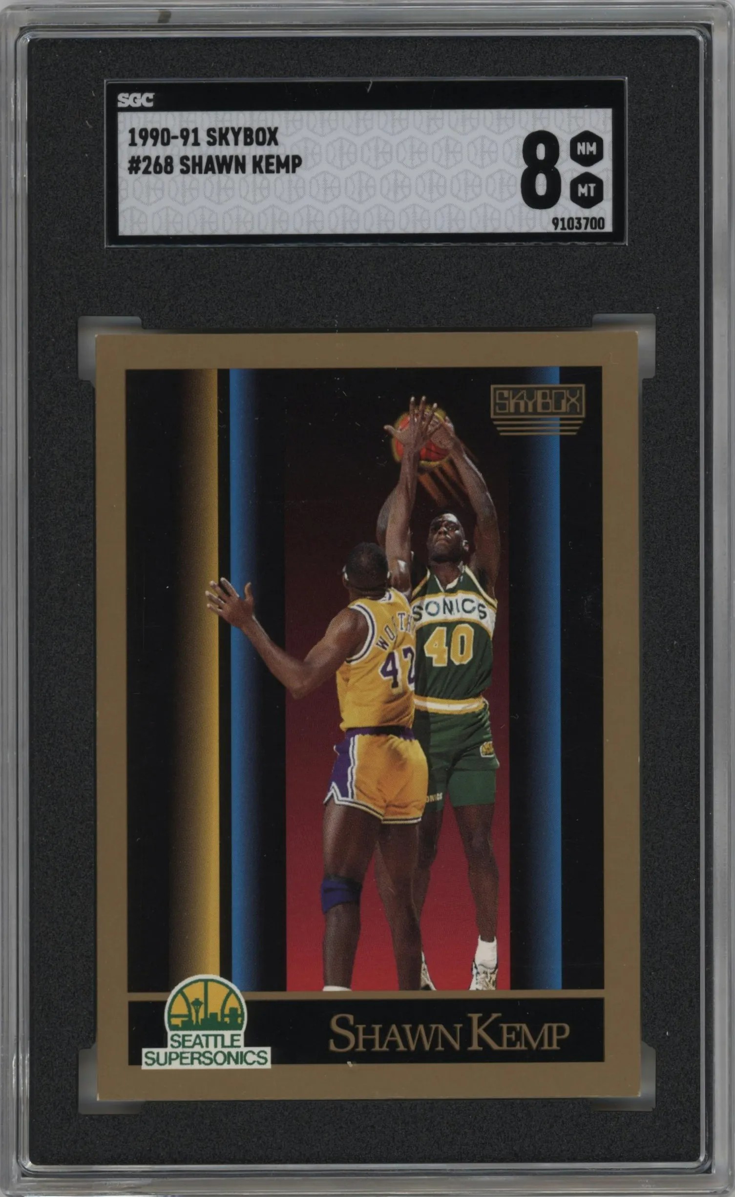 1990 SkyBox Shawn Kemp #268 SGC 8
