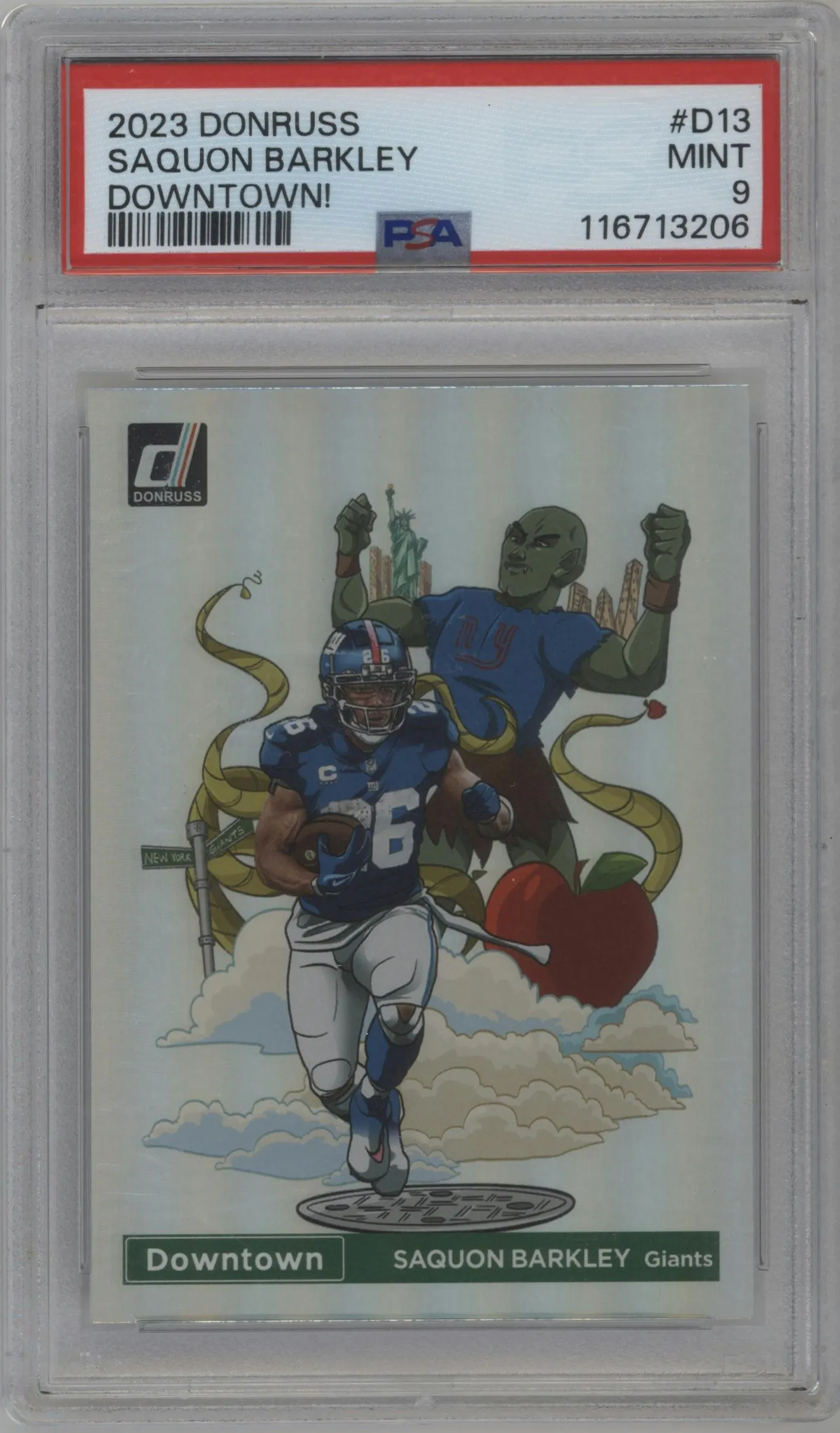 2023 Panini Donruss Downtown Saquon Barkley PSA 9