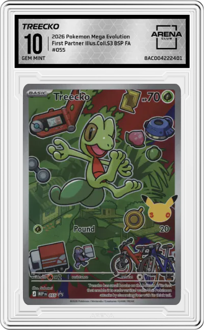 2026 Pokemon Mega Evolution Treecko First Partner Illustration Collection Series 3 #055 ARENA CLUB 10