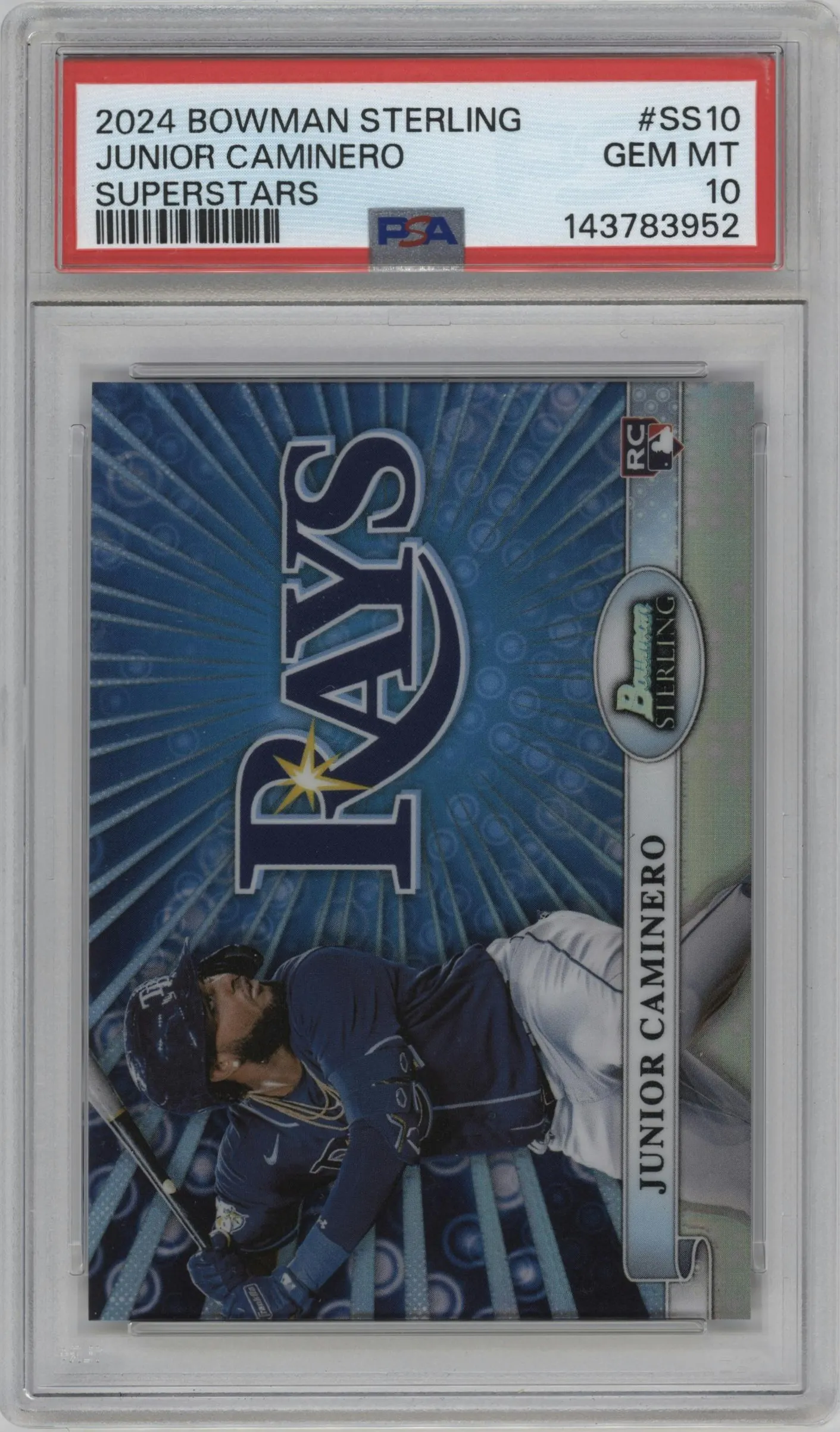 2024 Bowman Sterling Sterling Superstars Junior Caminero #SS-10 PSA 10