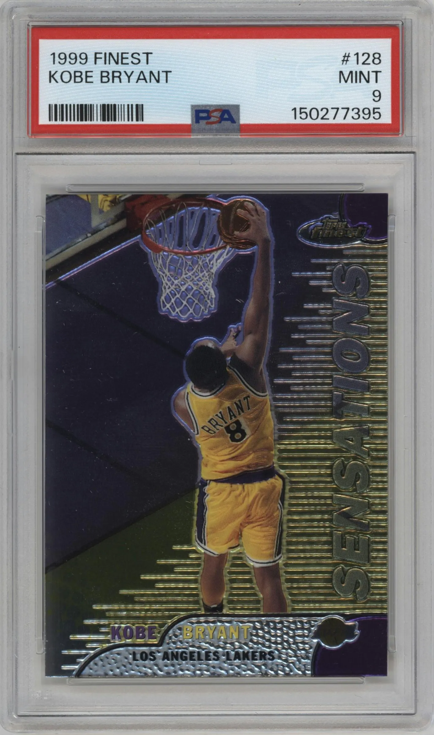 1999 Topps Finest Kobe Bryant #128 PSA 9