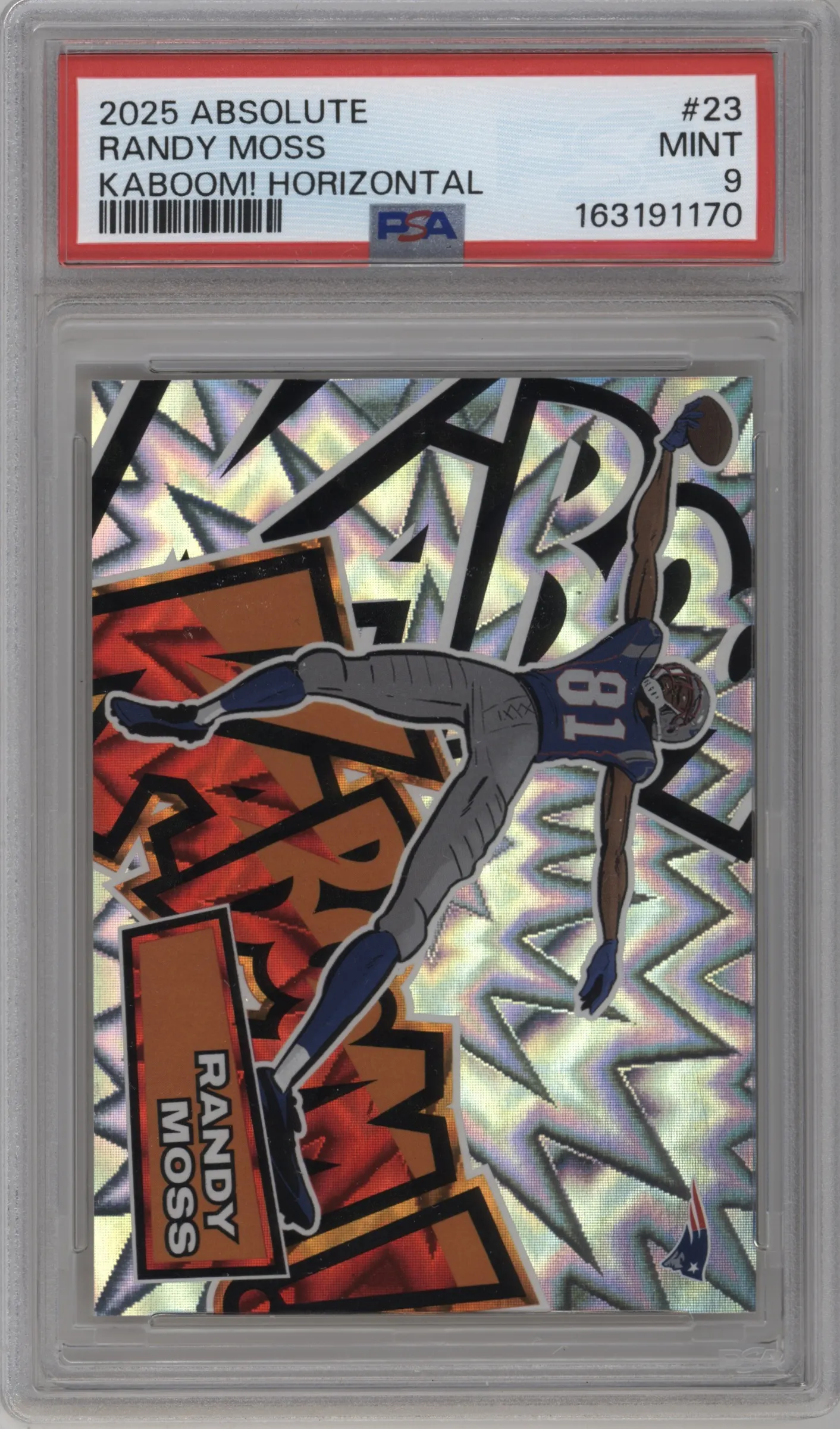 2025 Panini Absolute Kaboom Horizontal Randy Moss #23 PSA 9