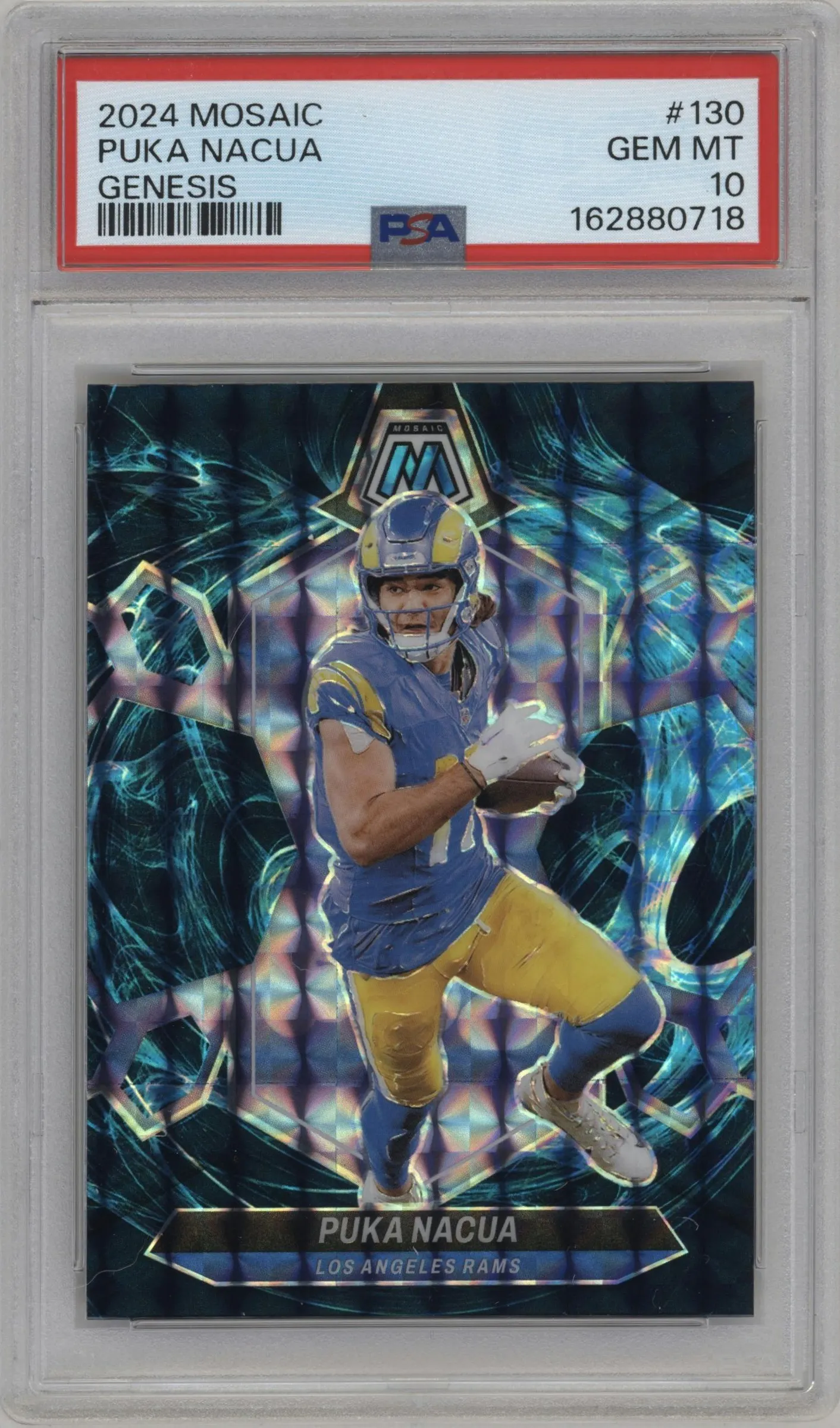 2024 Panini Mosaic Puka Nacua Genesis #130 PSA 10