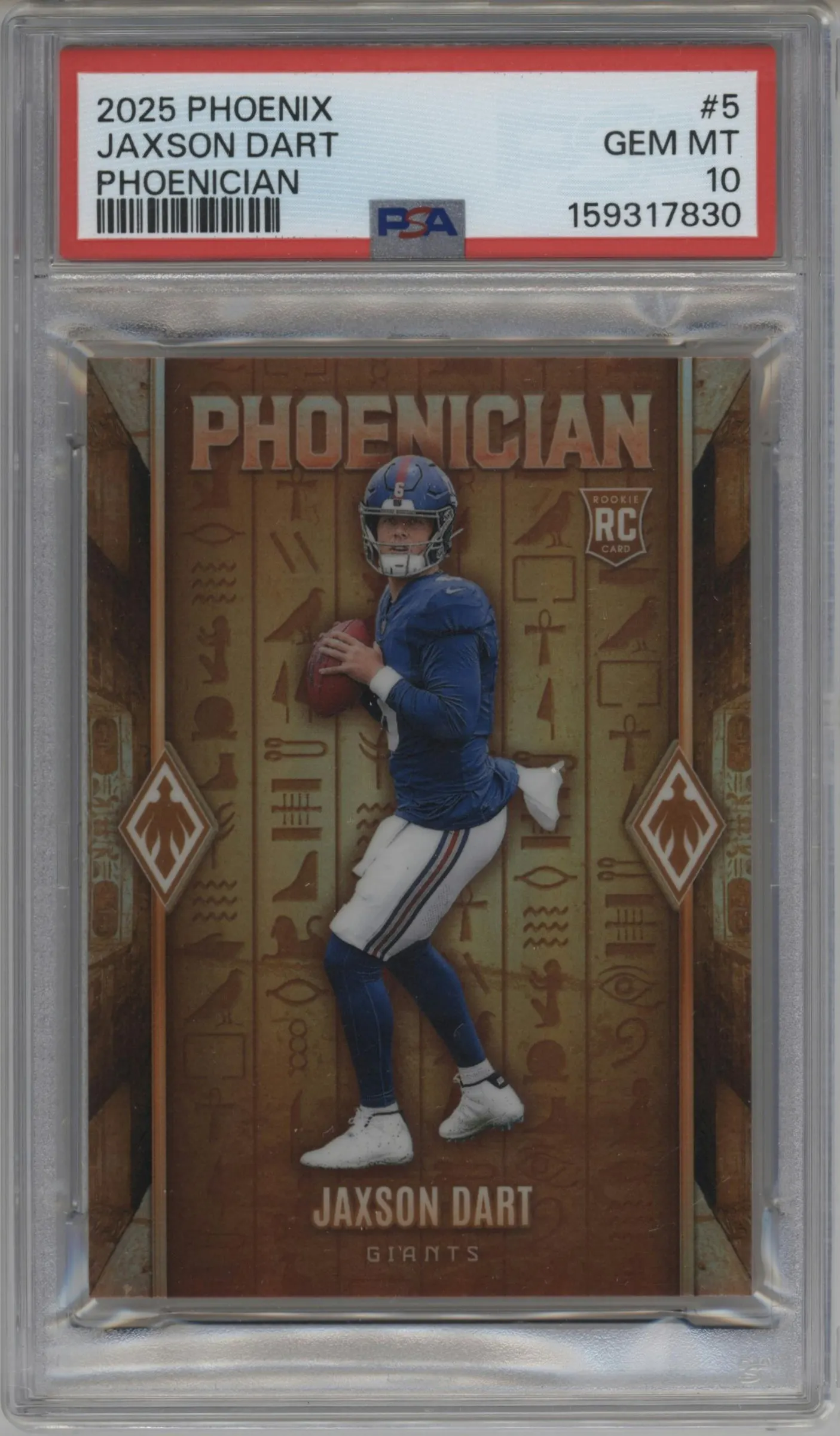 2025 Panini Phoenix Phoenician Jaxson Dart #5 PSA 10