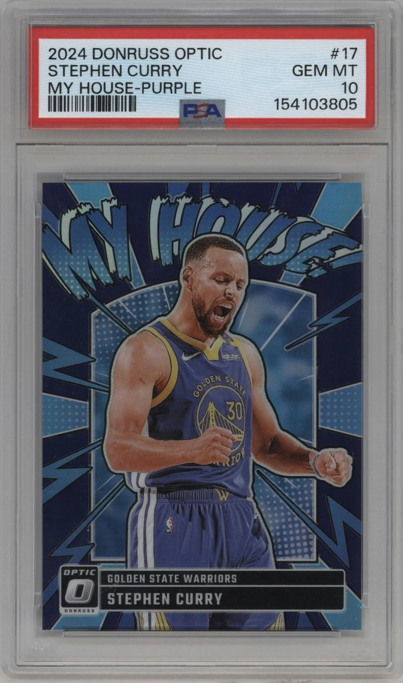 2024 Donruss Optic My House Stephen Curry Purple #17 PSA 10