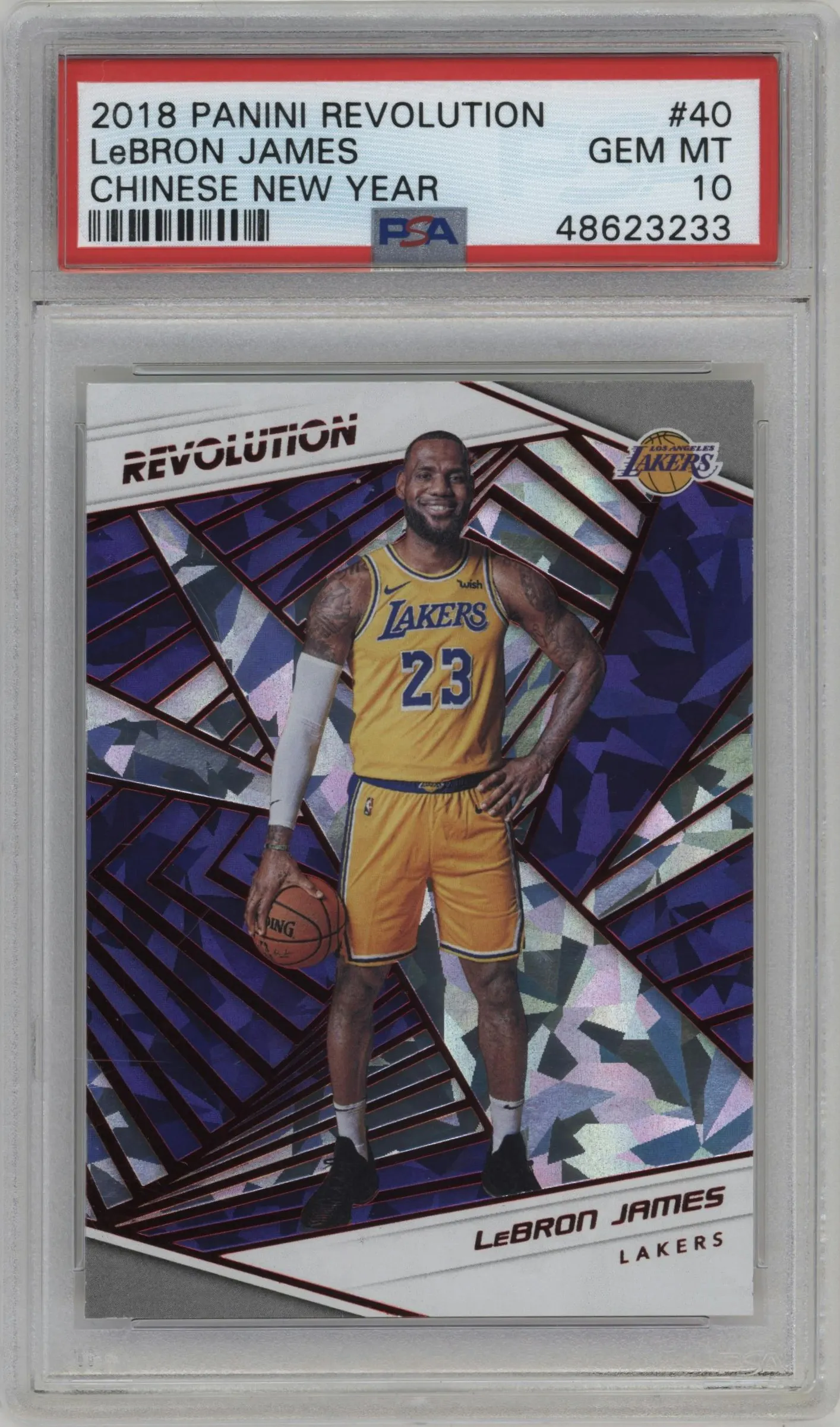 2018 Panini Revolution LeBron James Chinese New Year #40 PSA 10