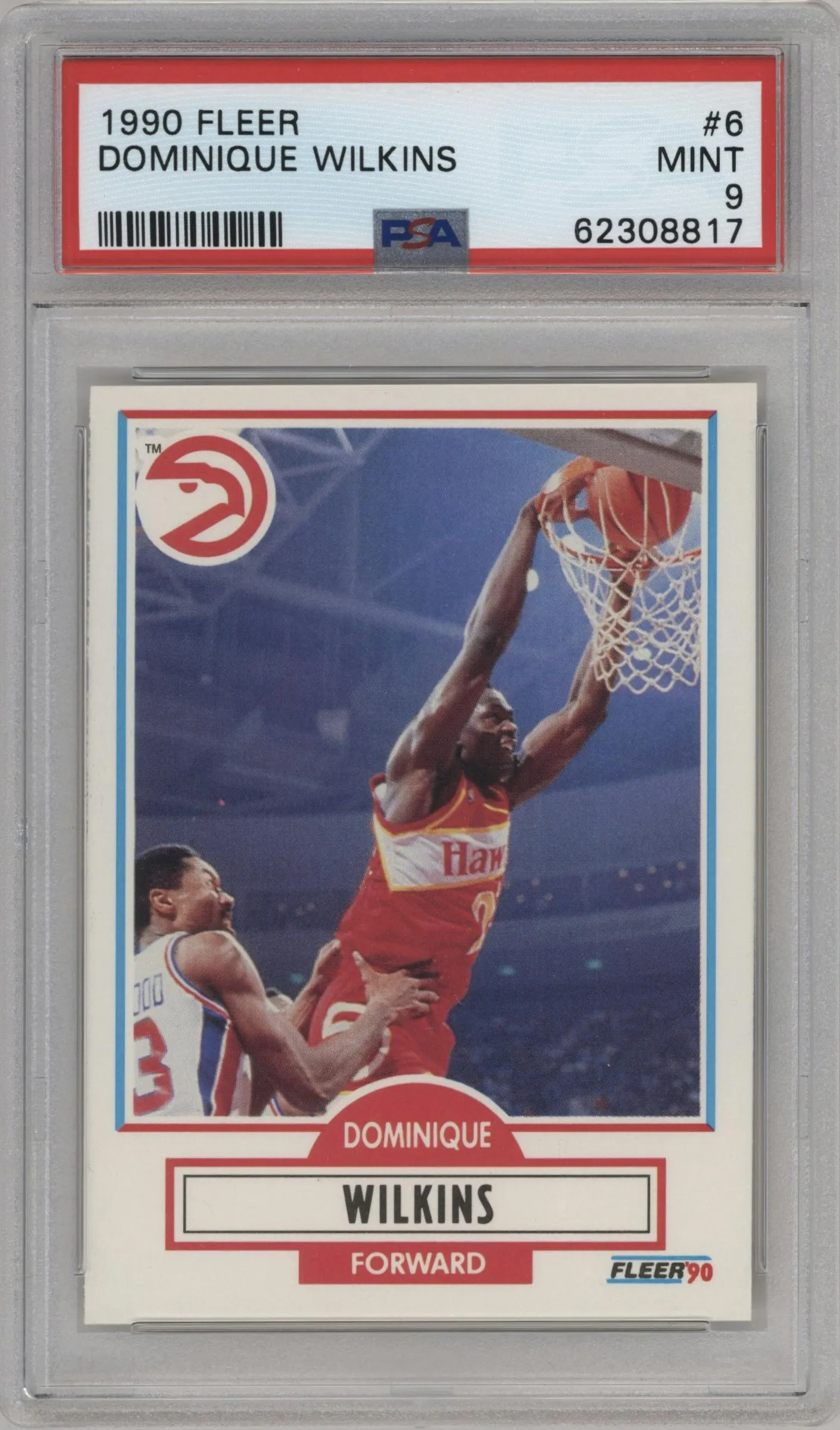 1990 Fleer Dominique Wilkins #6 PSA 9