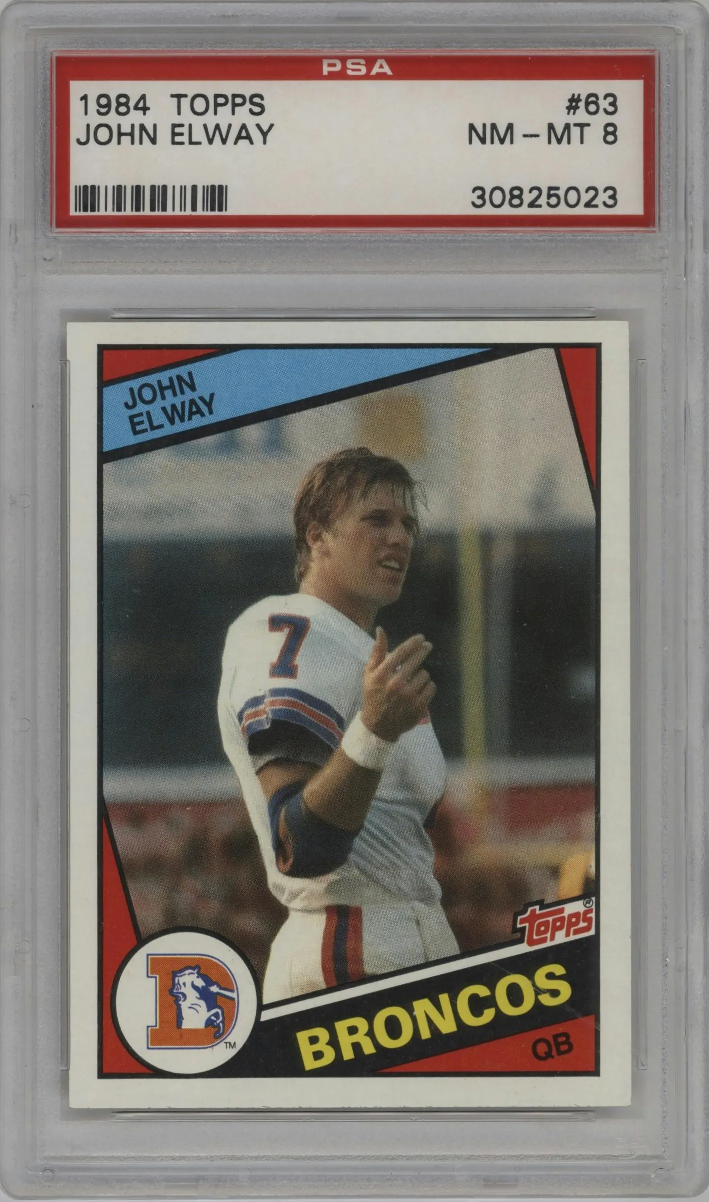 1984 Topps John Elway #63 PSA 8