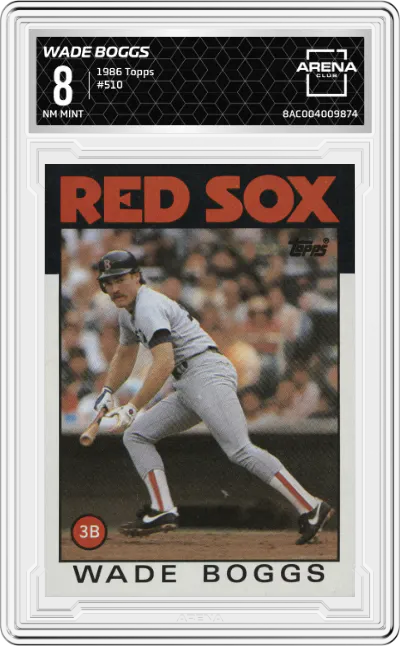 1986 Topps Wade Boggs #510 ARENA CLUB 8