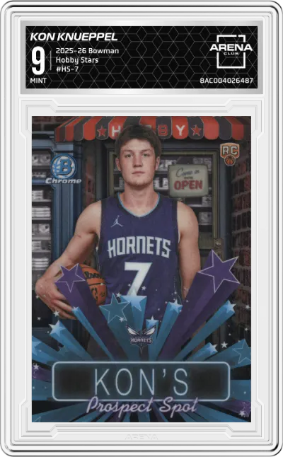 2025 Bowman Hobby Stars Kon Knueppel #HS-7 ARENA CLUB 9