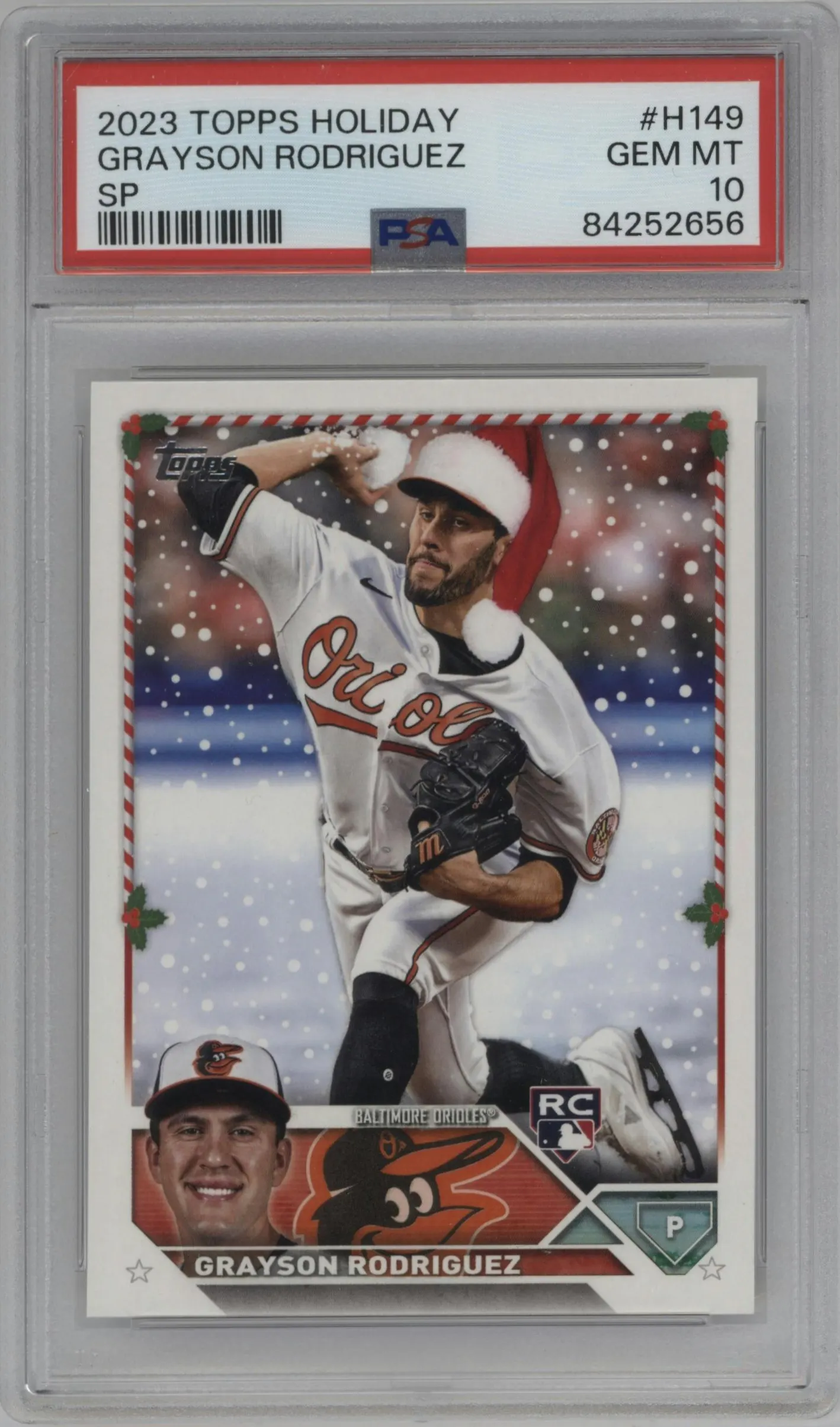 2023 Topps Holiday SP Grayson Rodriguez #H149 PSA 10