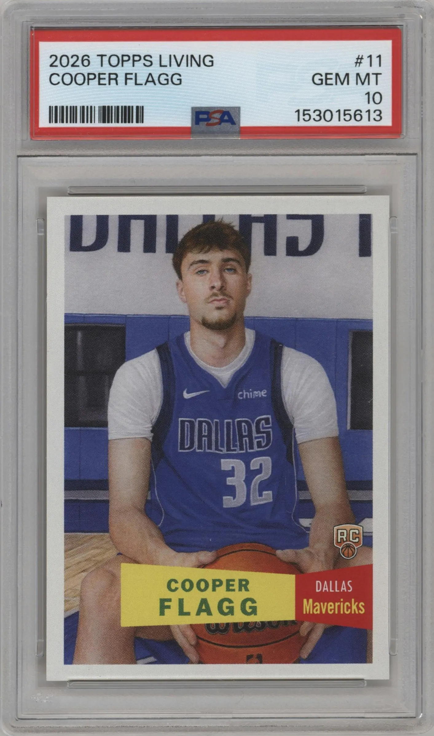 2025 Topps Living Cooper Flagg PSA 10