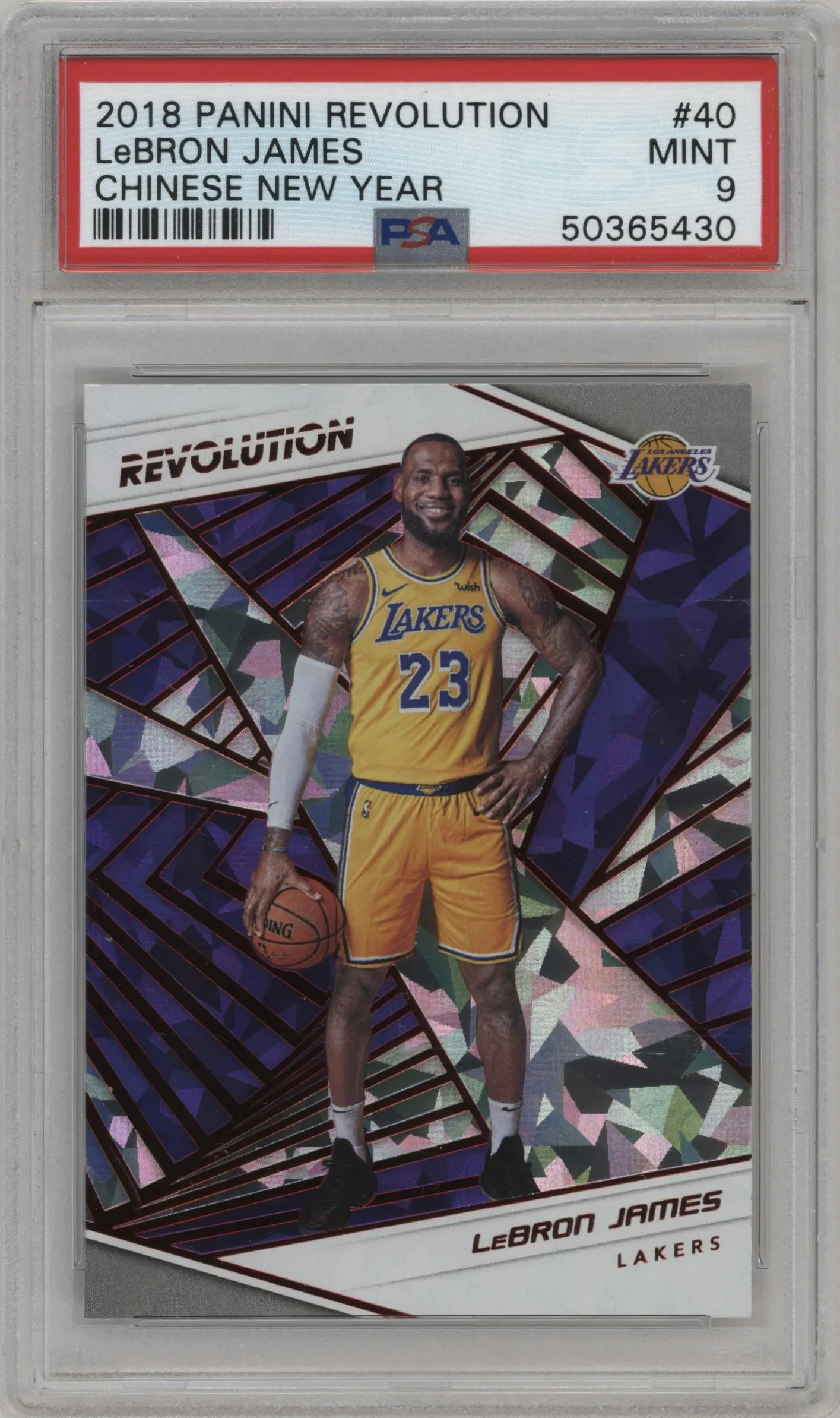 2018 Panini Revolution LeBron James Chinese New Year #40 PSA 9