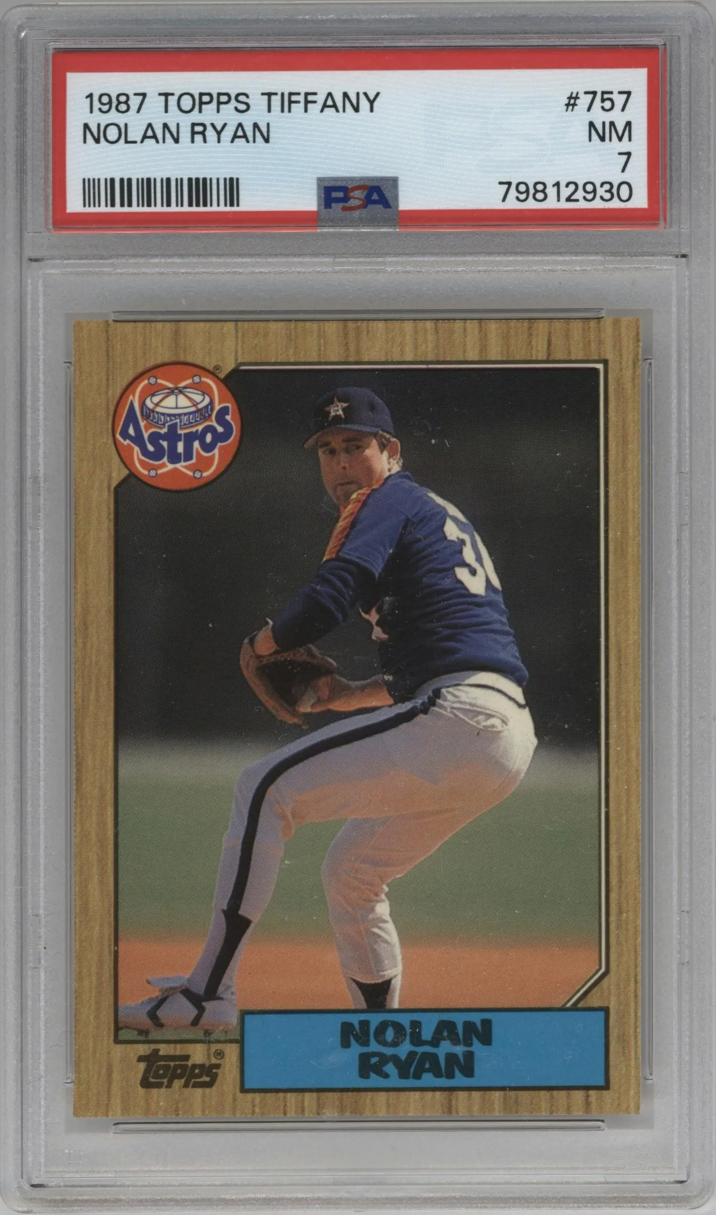 1987 Topps Nolan Ryan Tiffany #757 PSA 7