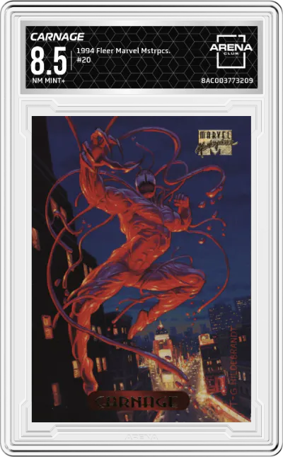 1994 Fleer Marvel Masterpieces Carnage #20 ARENA CLUB 8.5