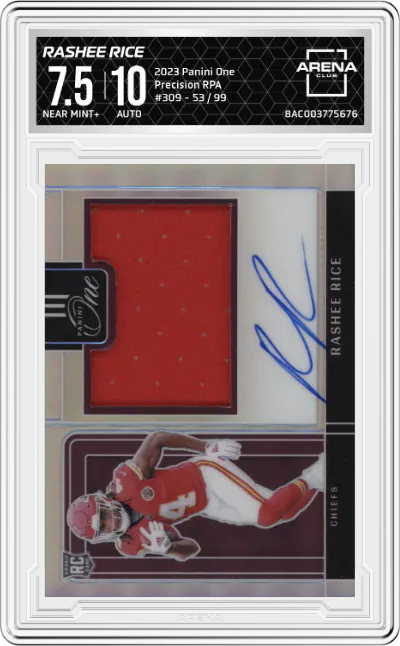 2023 Panini One Precision RPA Rashee Rice #309 ARENA CLUB 7.5