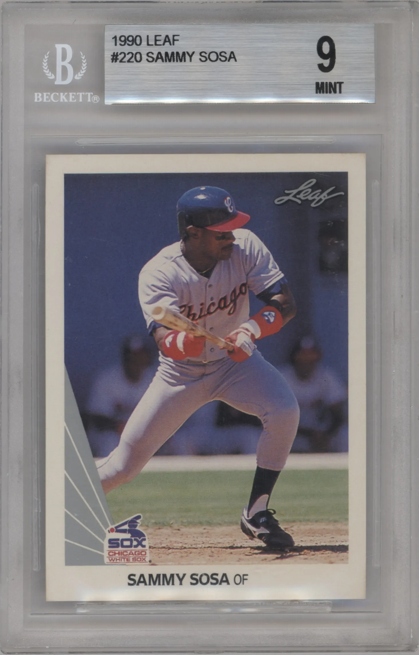 1990 Leaf Sammy Sosa #220 BGS 9