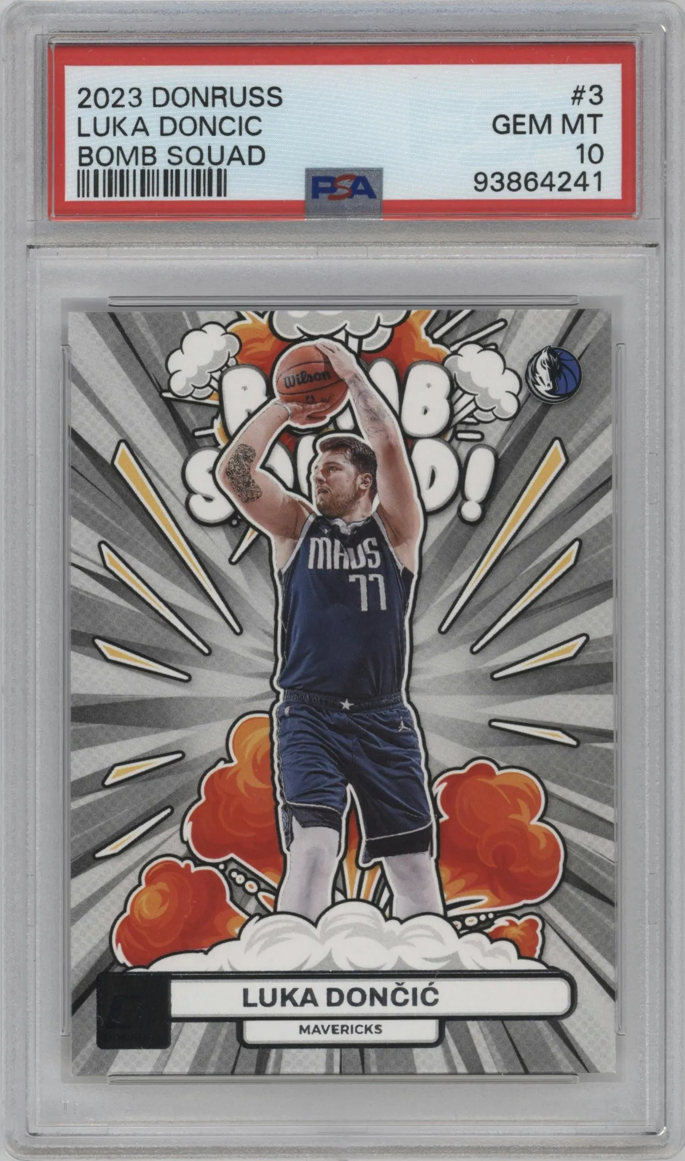 2023 Panini Donruss Bomb Squad Luka Doncic #3 PSA 10