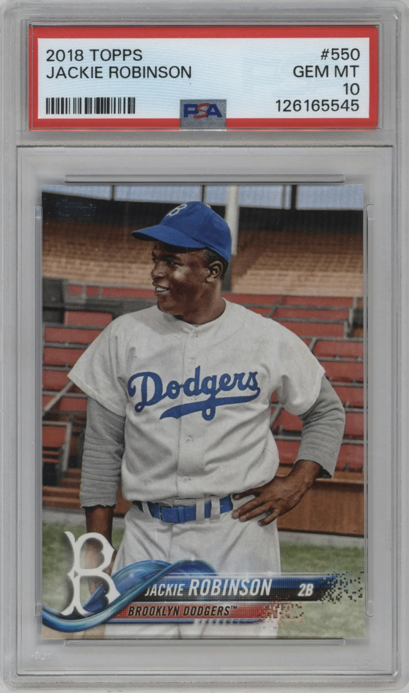 2018 Topps Series 2 Variation Jackie Robinson #550 PSA 10