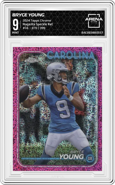 2024 Topps Chrome Bryce Young Magenta Speckle Refractor #16 ARENA CLUB 9