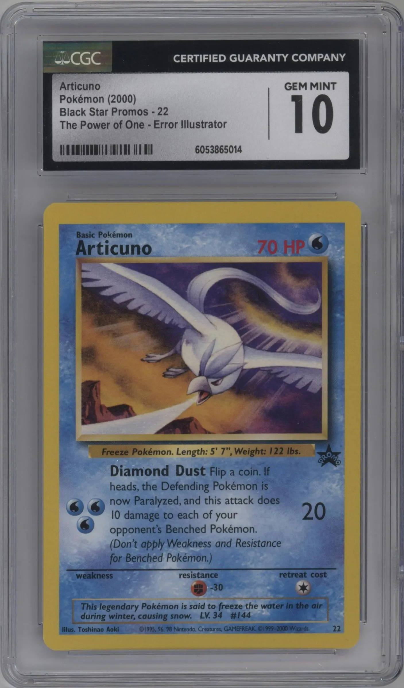 2000 Pokemon WoTC Articuno The Power of One #22 CGC 10