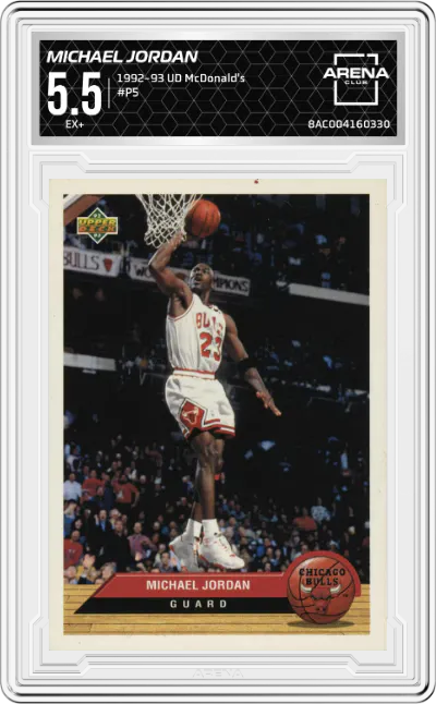 1992 UD McDonald's Michael Jordan #P5 ARENA CLUB 5.5