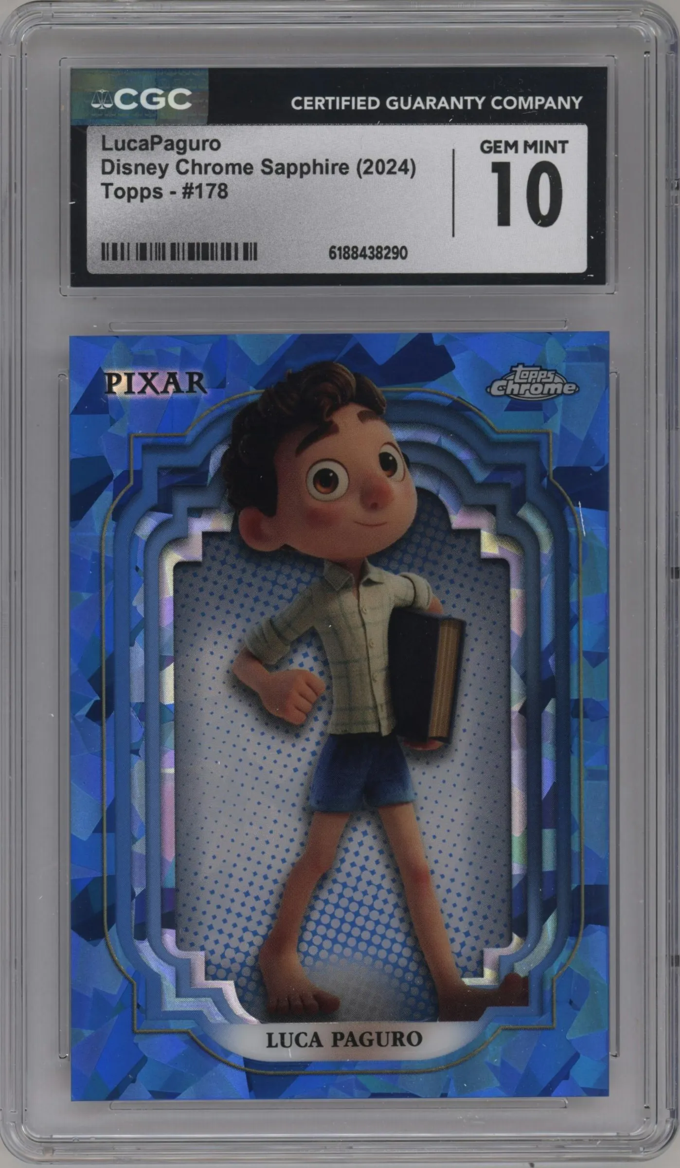 2024 Topps Chrome Disney Sapphire Edition Luca Paguro #178 CGC 10