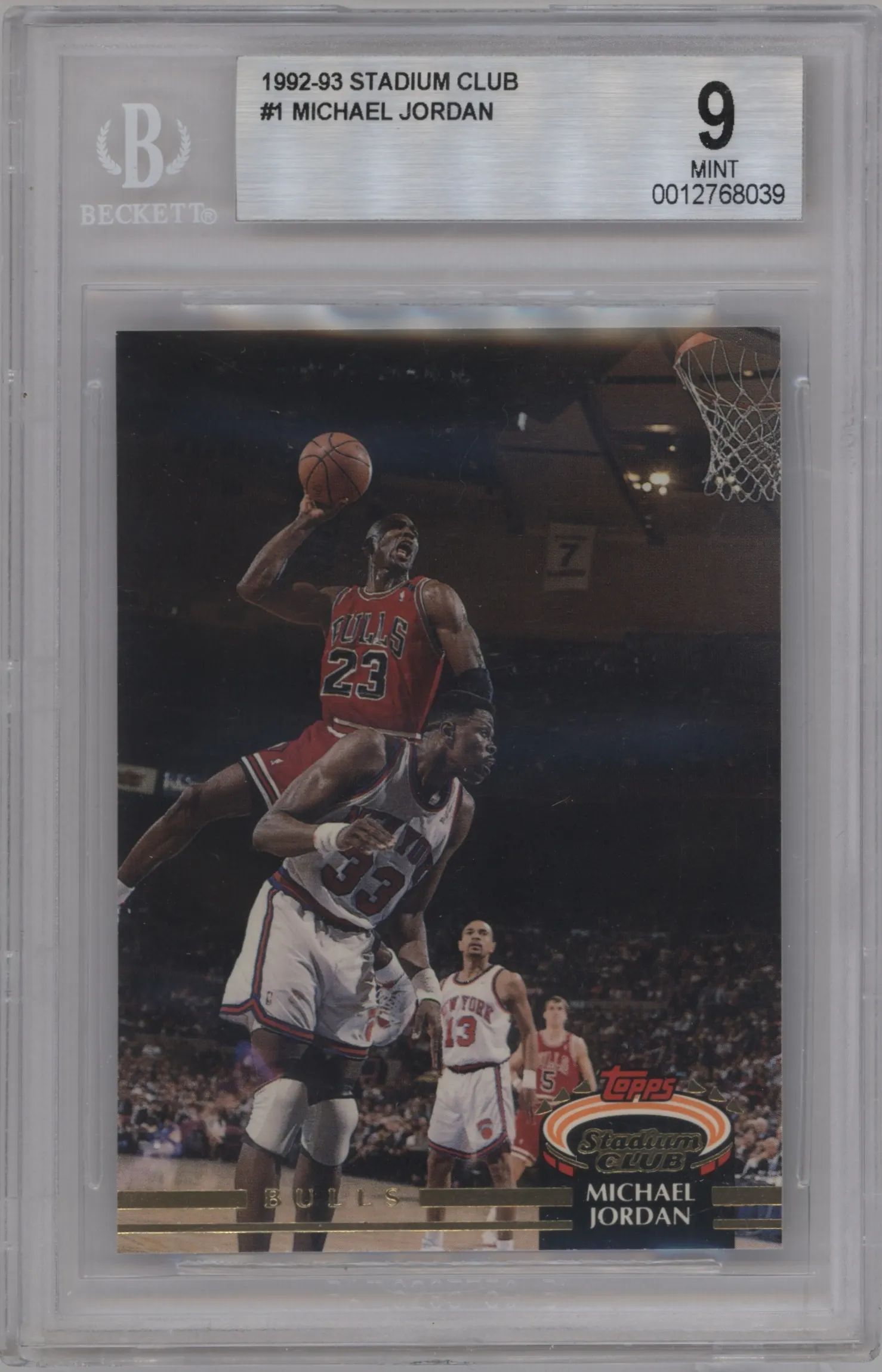 1992 Topps Stadium Club Michael Jordan #1 BGS 9