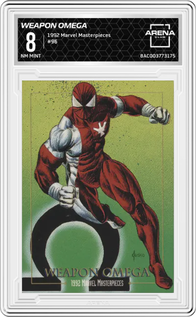 1992 SkyBox Marvel Masterpieces Weapon Omega #96 ARENA CLUB 8