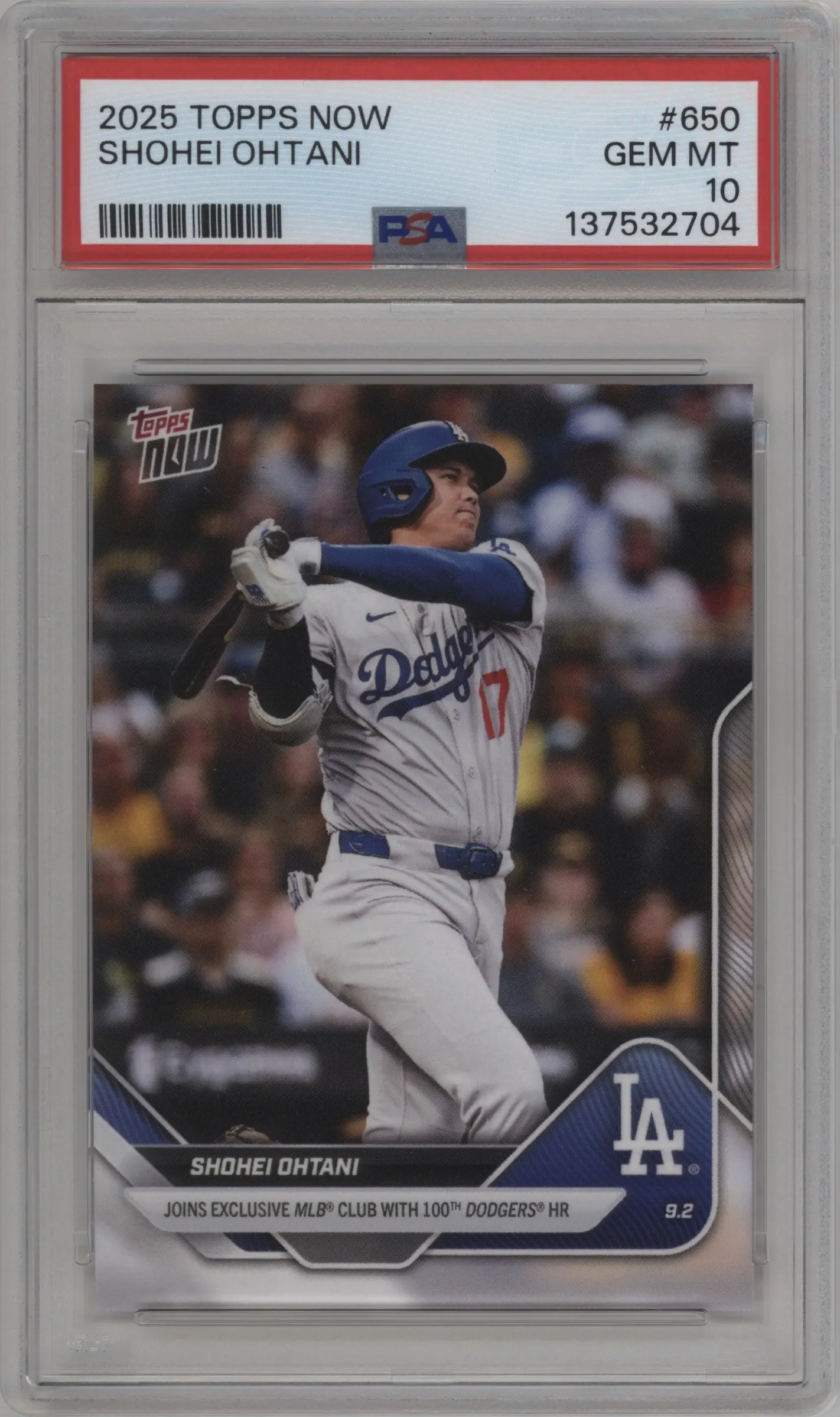 2025 Topps Now Shohei Ohtani #650 PSA 10