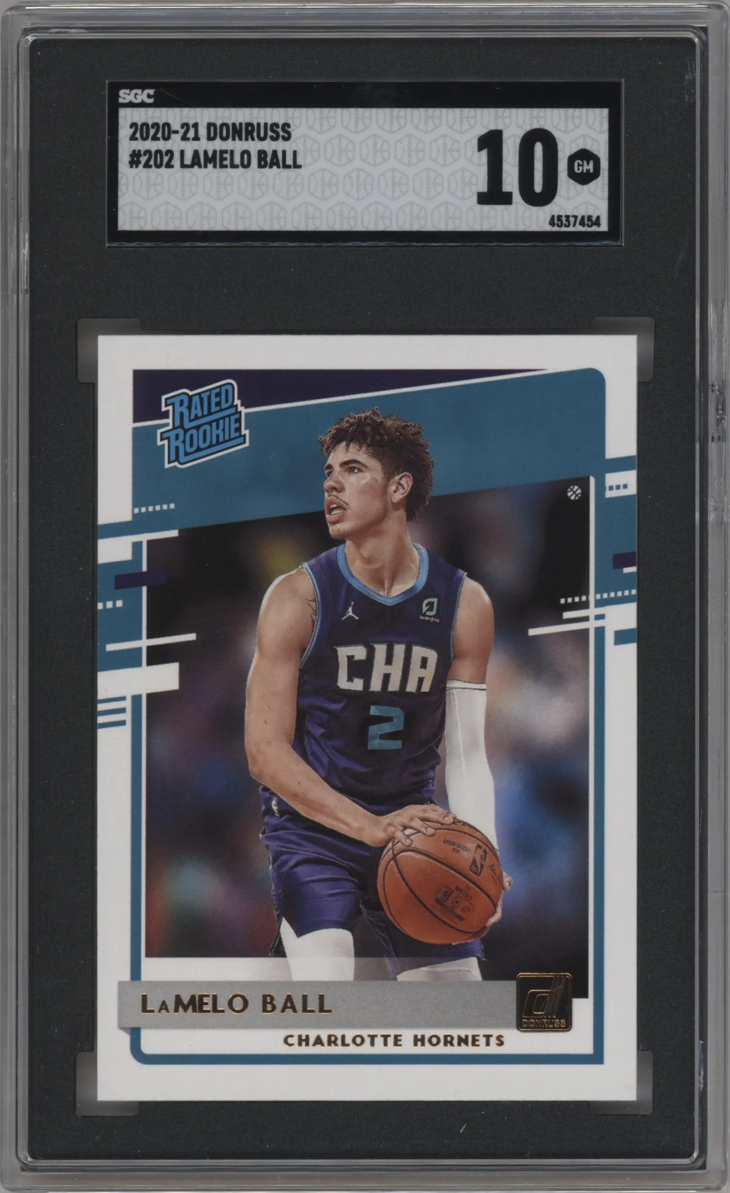 2020 Panini Donruss Rated Rookie LaMelo Ball SGC 10