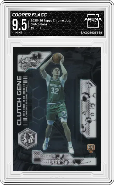 2025 Topps Chrome Update Clutch Gene Cooper Flagg #CG-11 ARENA CLUB 9.5