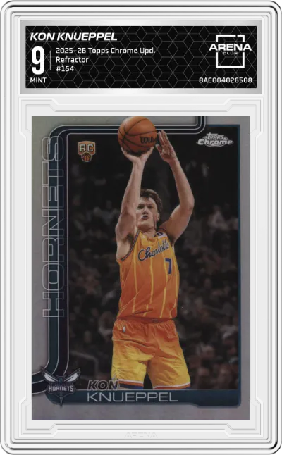 2025 Topps Chrome Update Kon Knueppel Refractor #154 ARENA CLUB 9