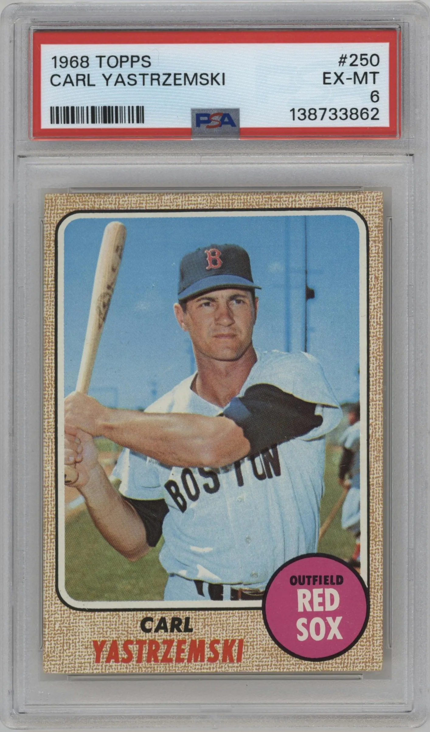 1968 Topps Carl Yastrzemski #250 PSA 6