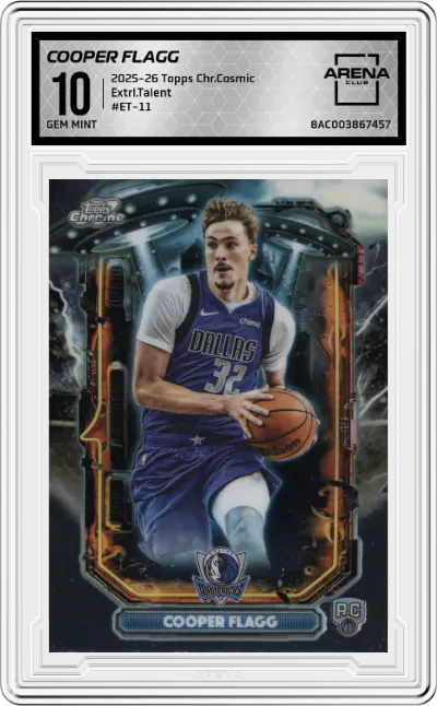 2025 Topps Chrome Cosmic Extrl.Talent Cooper Flagg ARENA CLUB 10