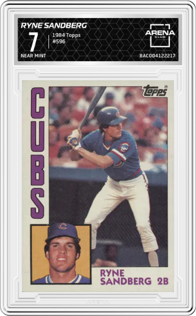 1984 Topps Ryne Sandberg #596 ARENA CLUB 7