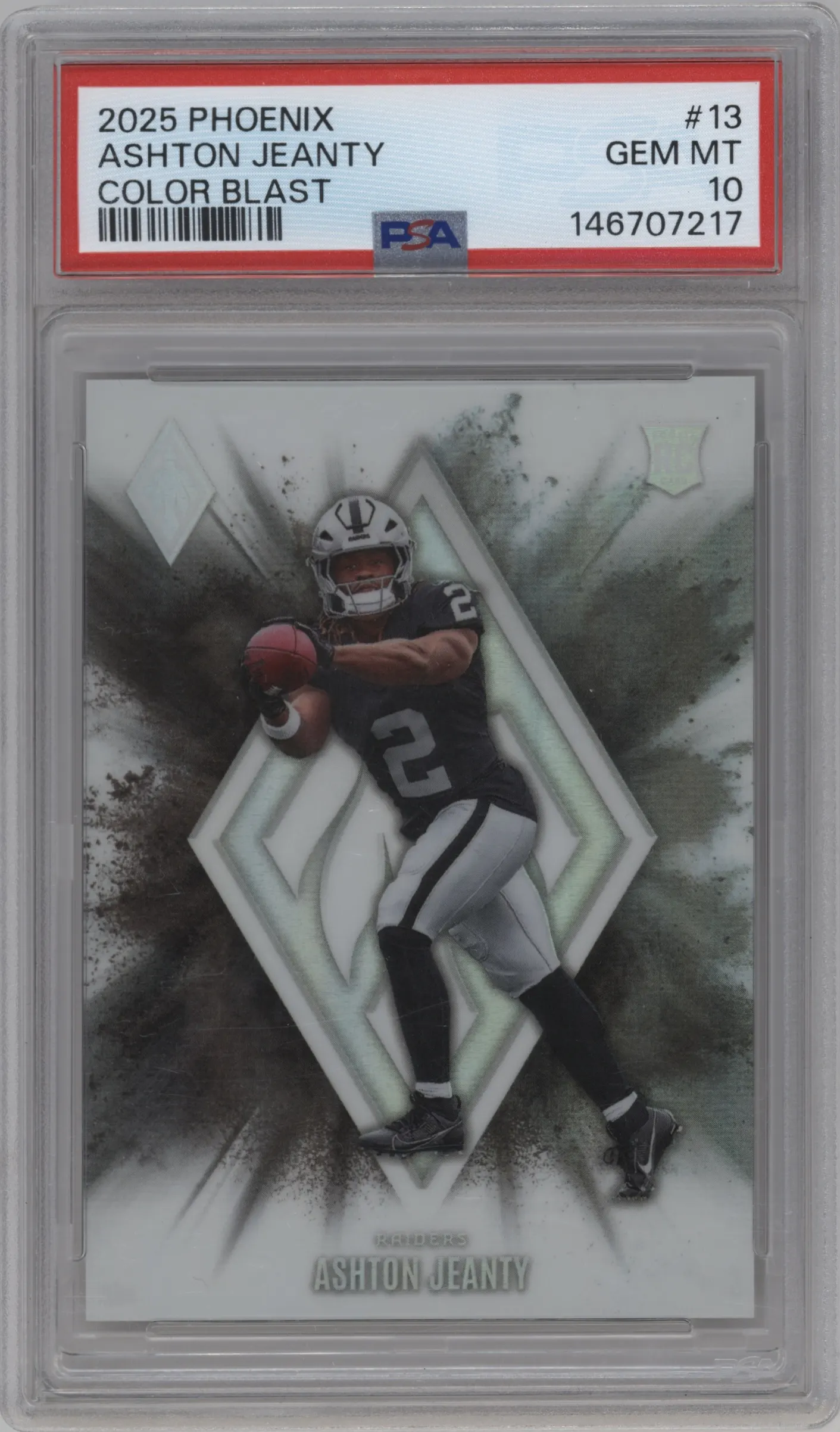 2025 Panini Phoenix Color Blast Ashton Jeanty #13 PSA 10