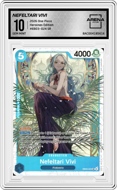 2026 One Piece Heroines Edition Nefeltari Vivi SR #EB03-024 SR ARENA CLUB 10