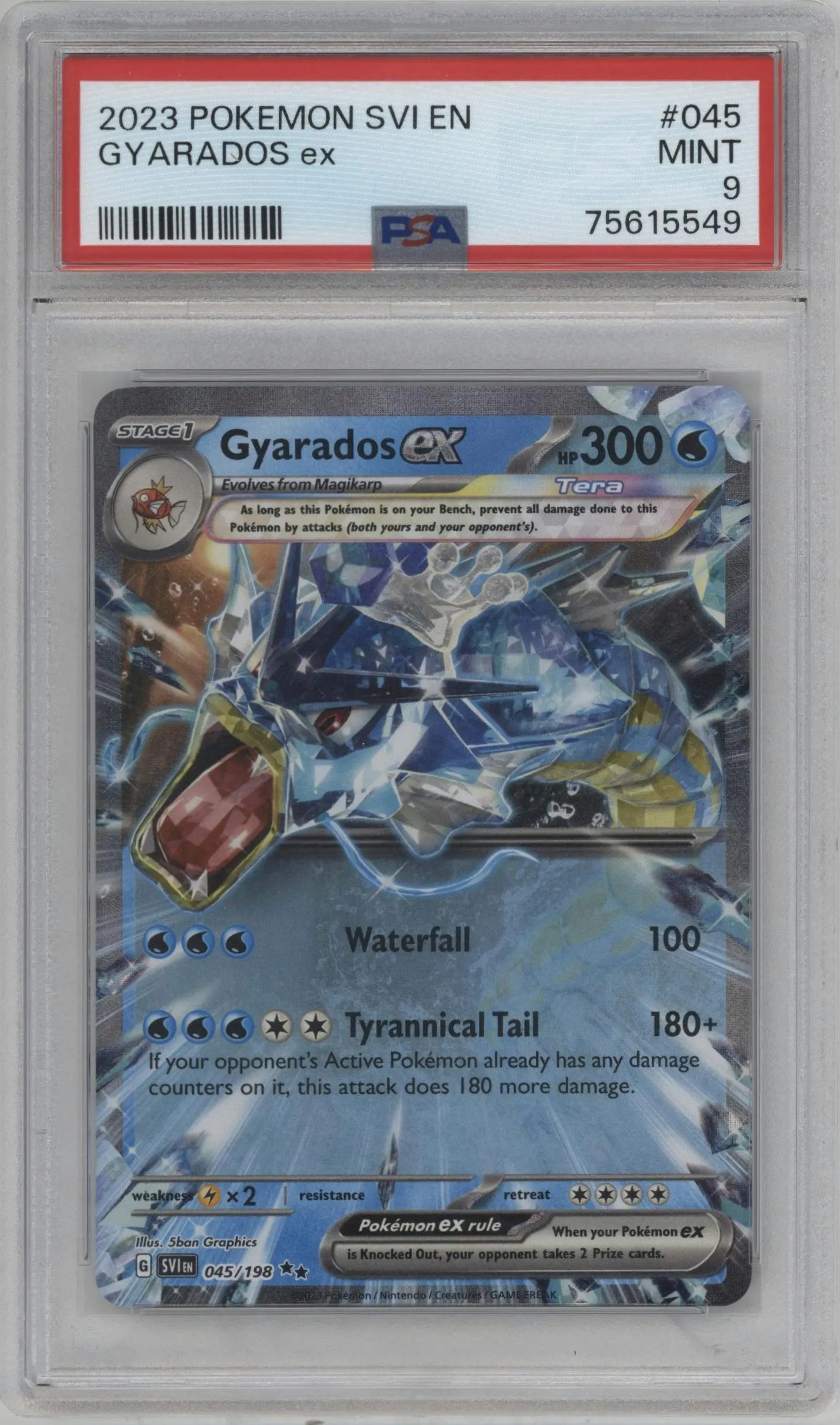 2023 Pokemon SV Gyarados EX #045 PSA 9