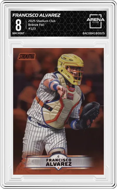 2025 Stadium Club Francisco Alvarez Bronze Foil #123 ARENA CLUB 8