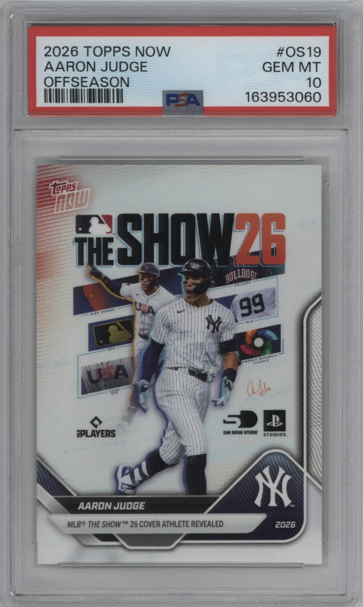 2026 Topps Now Off-Season Aaron Judge #OS19 PSA 10