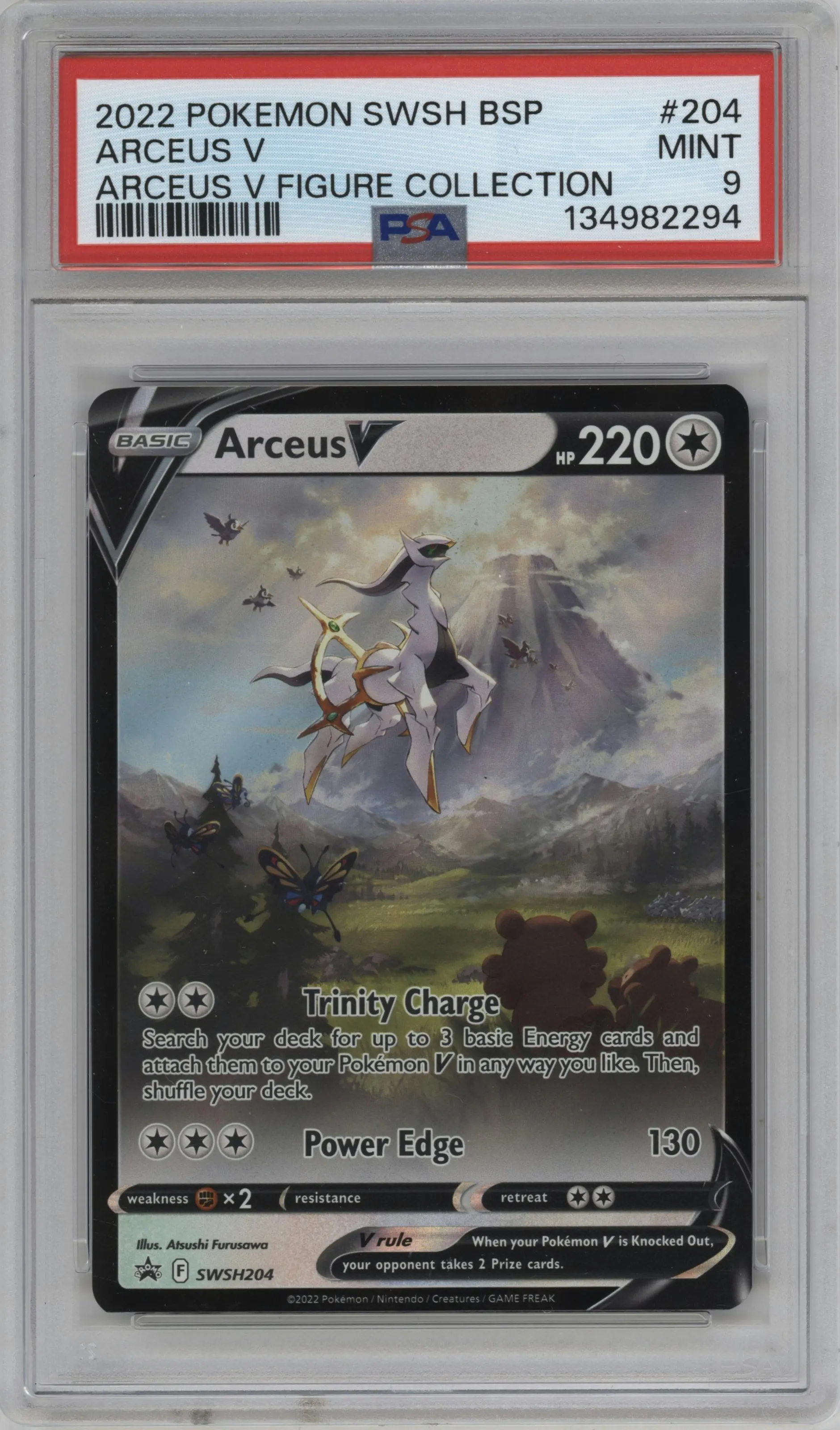 2022 Pokemon SWSH Arceus V Arceus V Figure Coll. #SWSH204 PSA 9