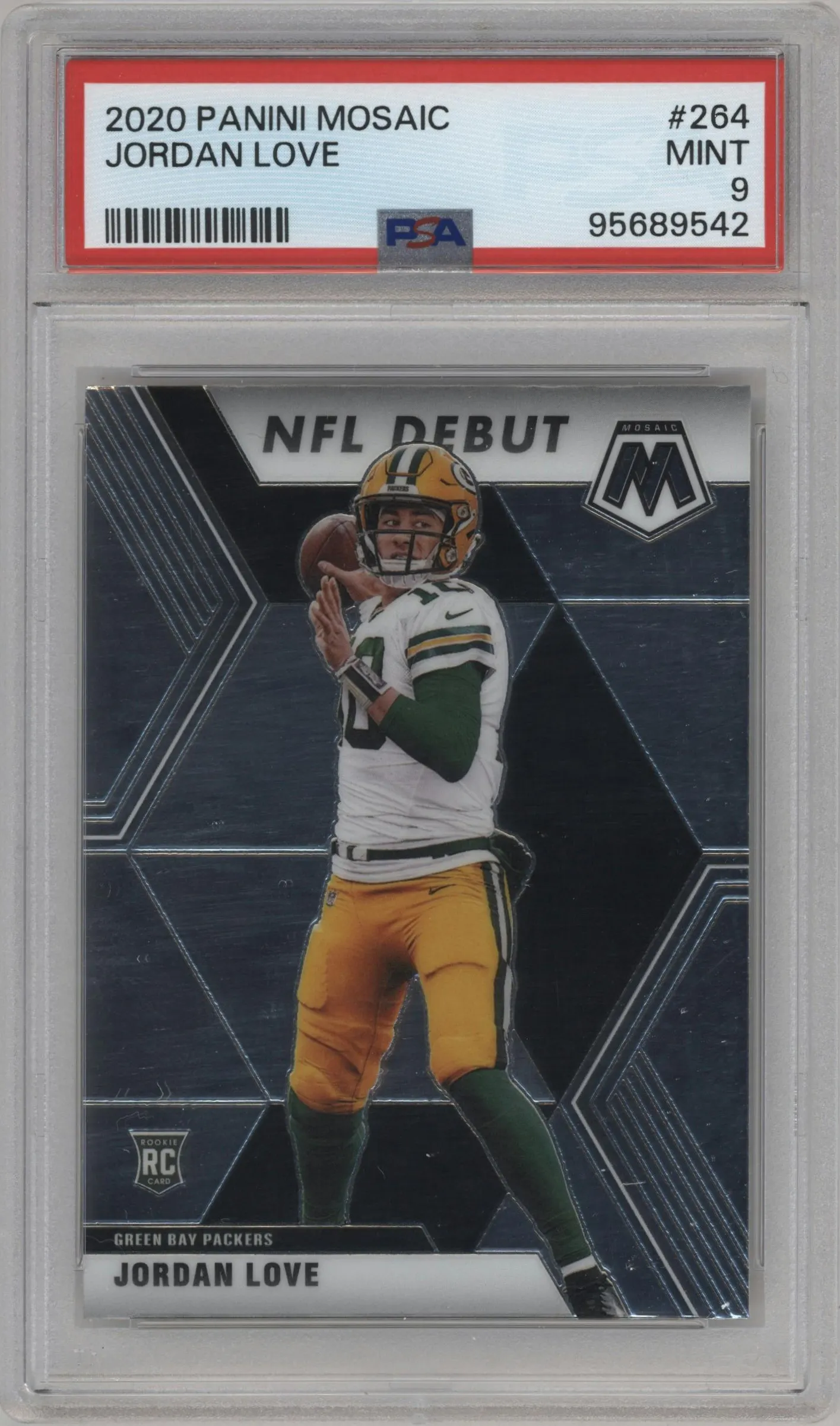 2020 Panini Mosaic Jordan Love #264 PSA 9
