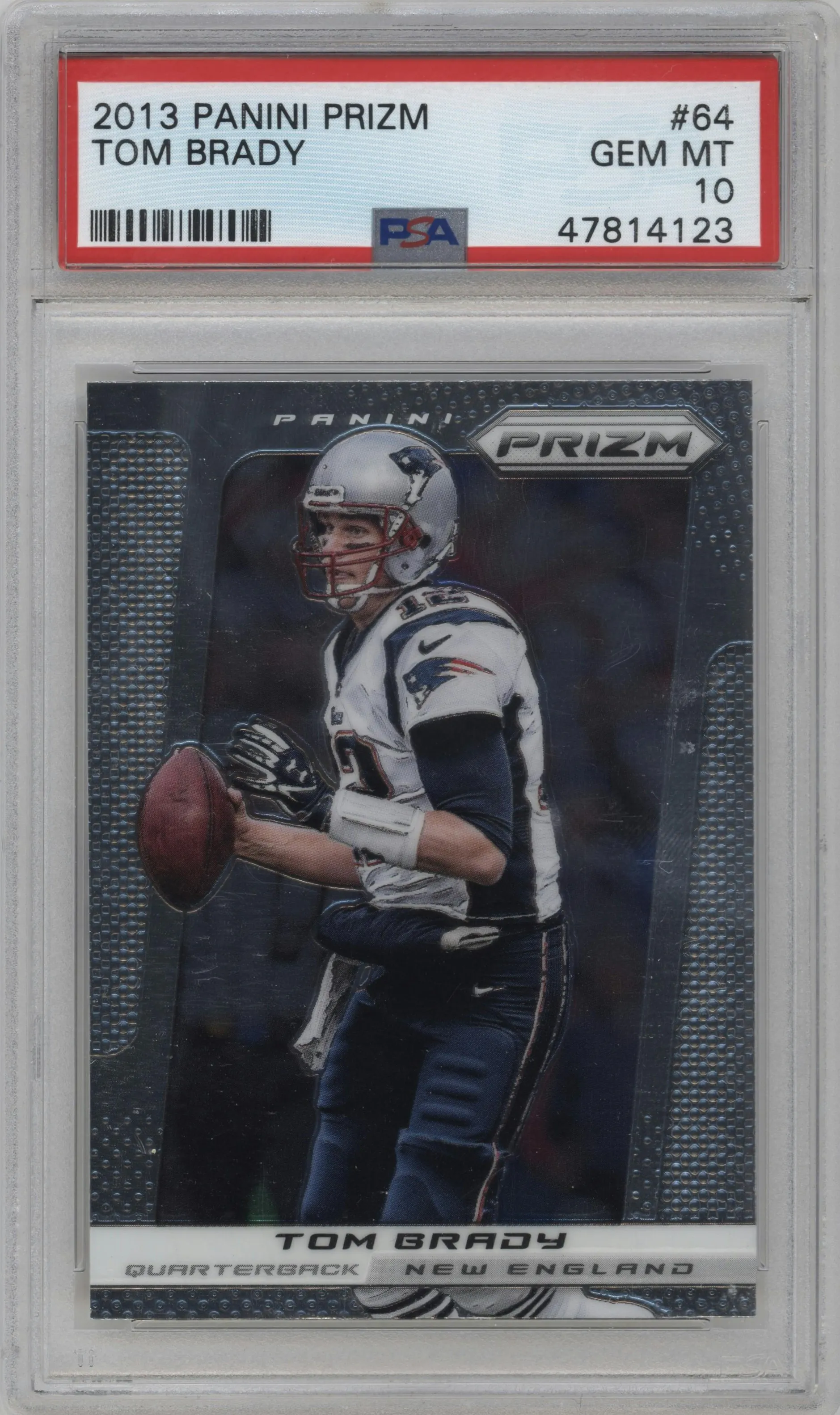 2013 Panini Prizm Tom Brady #64 PSA 10