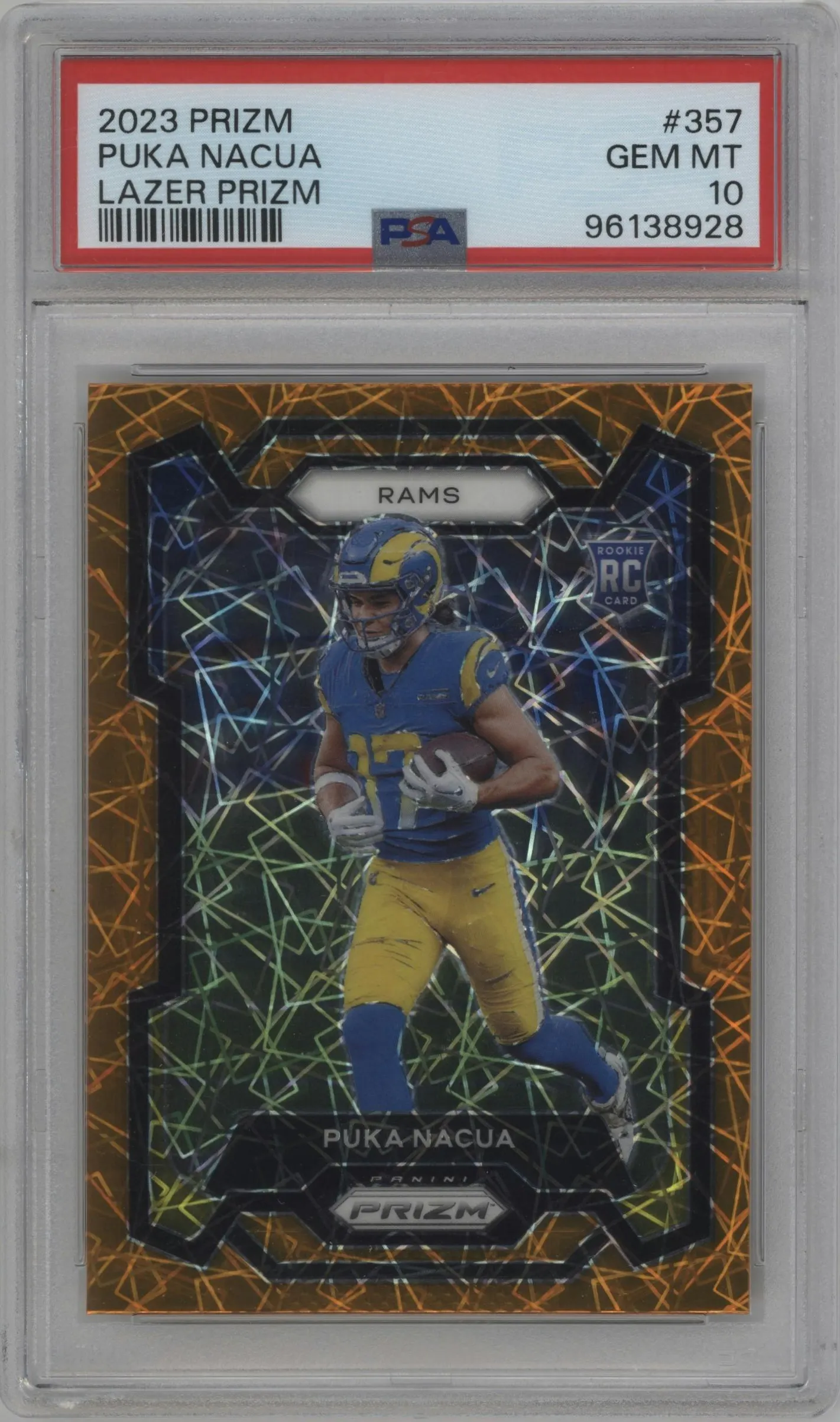 2023 Panini Prizm Puka Nacua Lazer #357 PSA 10