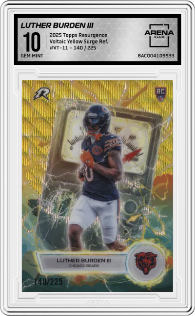 2025 Topps Resurgence Voltaic Luther Burden III Yellow Surge Refractor #VT-11 ARENA CLUB 10